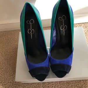 Jessica Simpson multi color heels